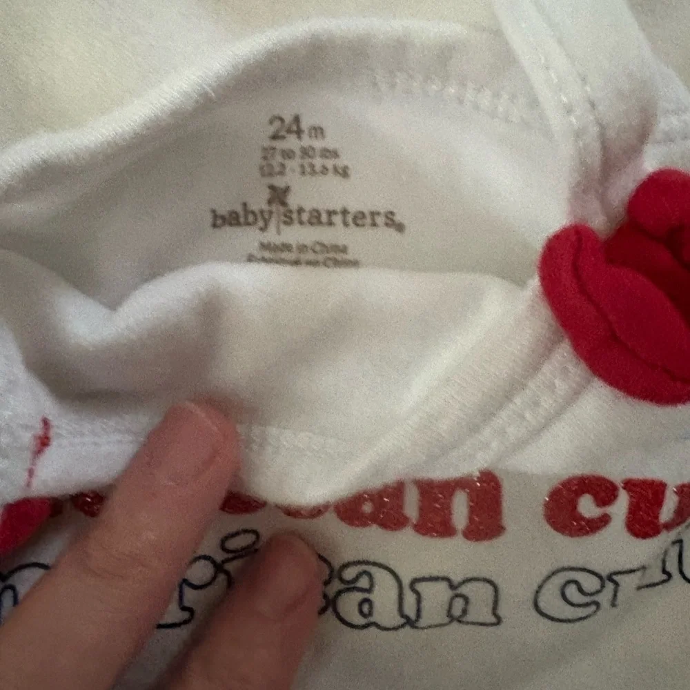 Baby Starters American Cutie Diaper Cover Set - Red and White